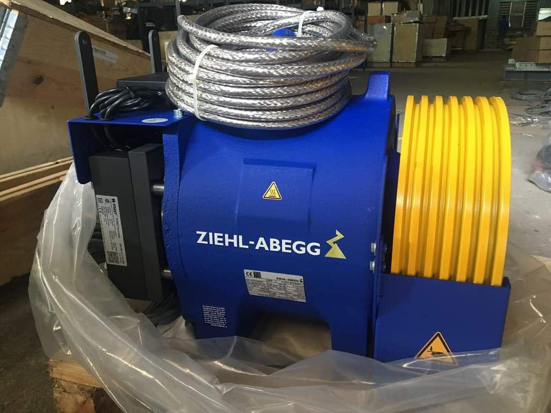 Động cơ máy kéo thang máy Ziehl-Abegg nhập khẩu